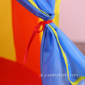 Cortina vermelha amarela azul design infantil ao ar livre interno